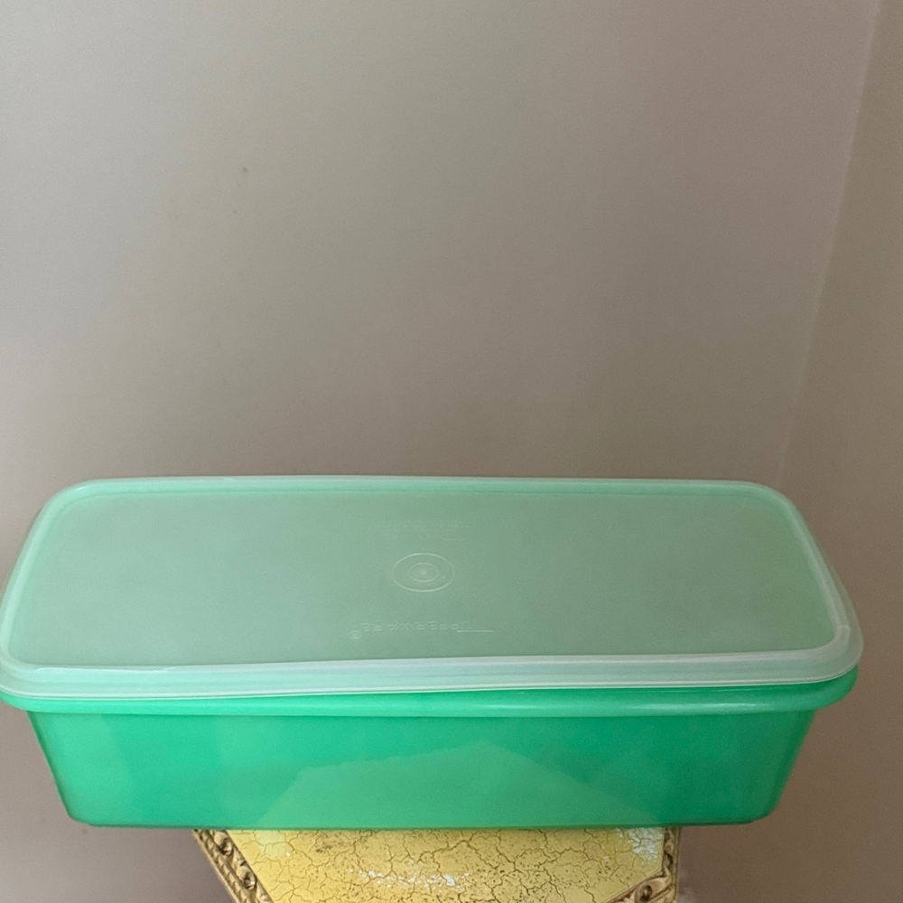 Vintage collectible Tupperware Green Storage Container